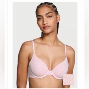 Victoria’s Secret pink bra T-shirt Lightly Lined Full Coverage Cotton logo
